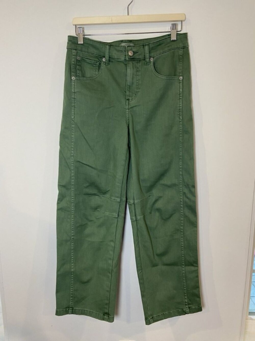 LOGO Lori Goldstein Barrel Jeans Green Size 8